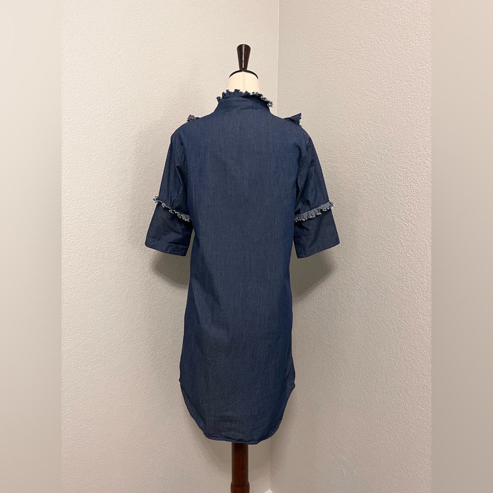 Mulberry England Ruffled denim shirt dress/tunic - Picture 5 of 9